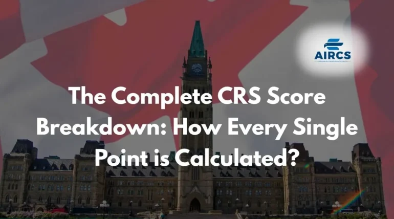 CRS Score Breakdown chart for Express Entry