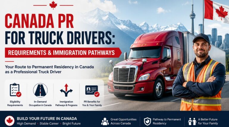 Canada PR for Truck Drivers – Requirements, NOC Code & Immigration Pathways Guide