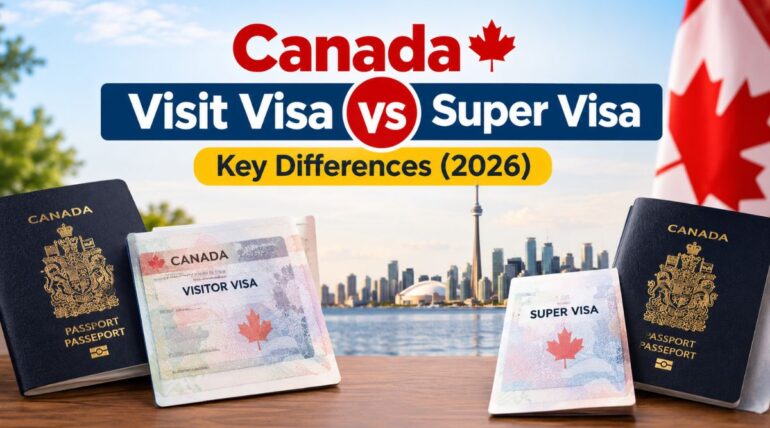 Canada visit visa vs super visa stay length comparison